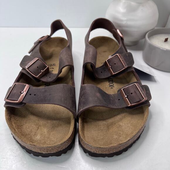 Birkenstock Other - Birkenstock Milano CT Leather Sandals Brown Regular Fit Men 12/EU 45 NWOB